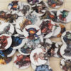 Pile of 52 illustrated goblin game tokens.