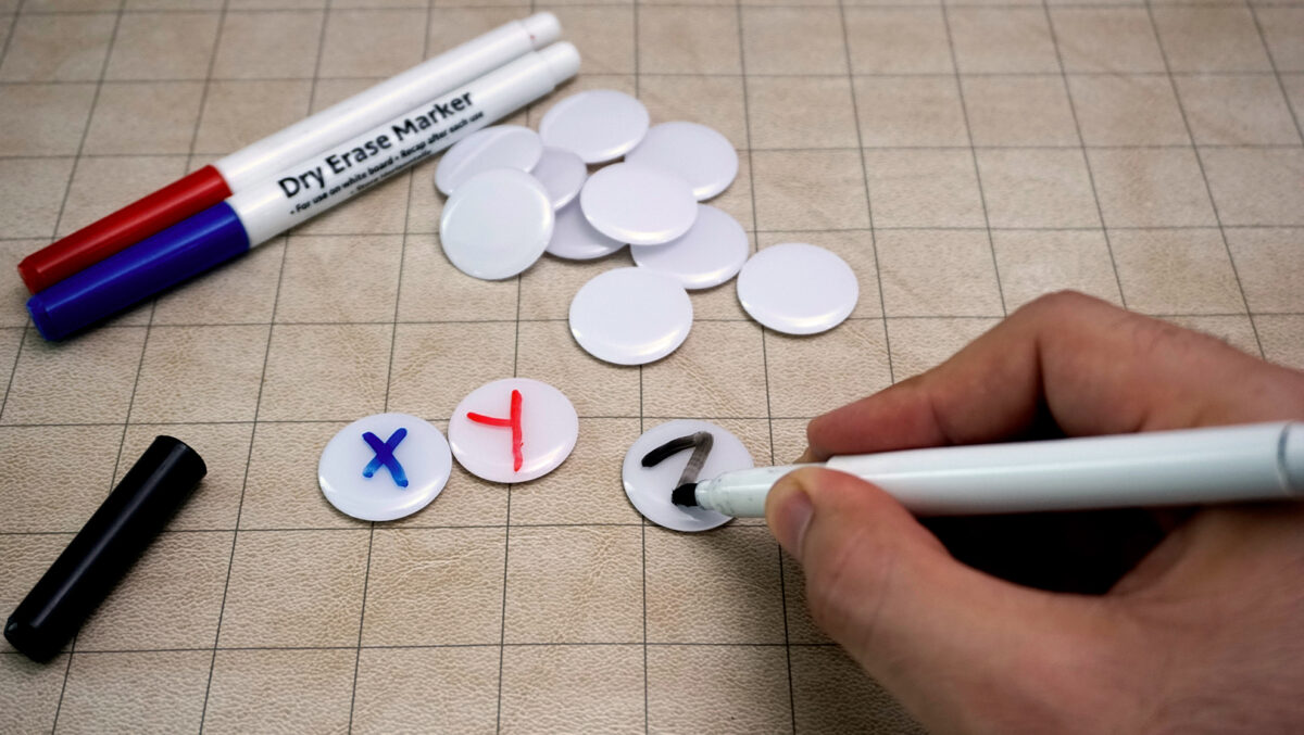 Dry & Wet Erase Blank Game Tokens (1 Inch) Tactical Tokens