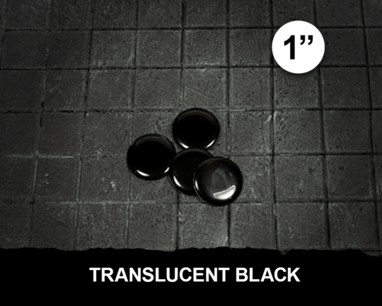 1 Inch Black Round Tokens - Tactical Tokens